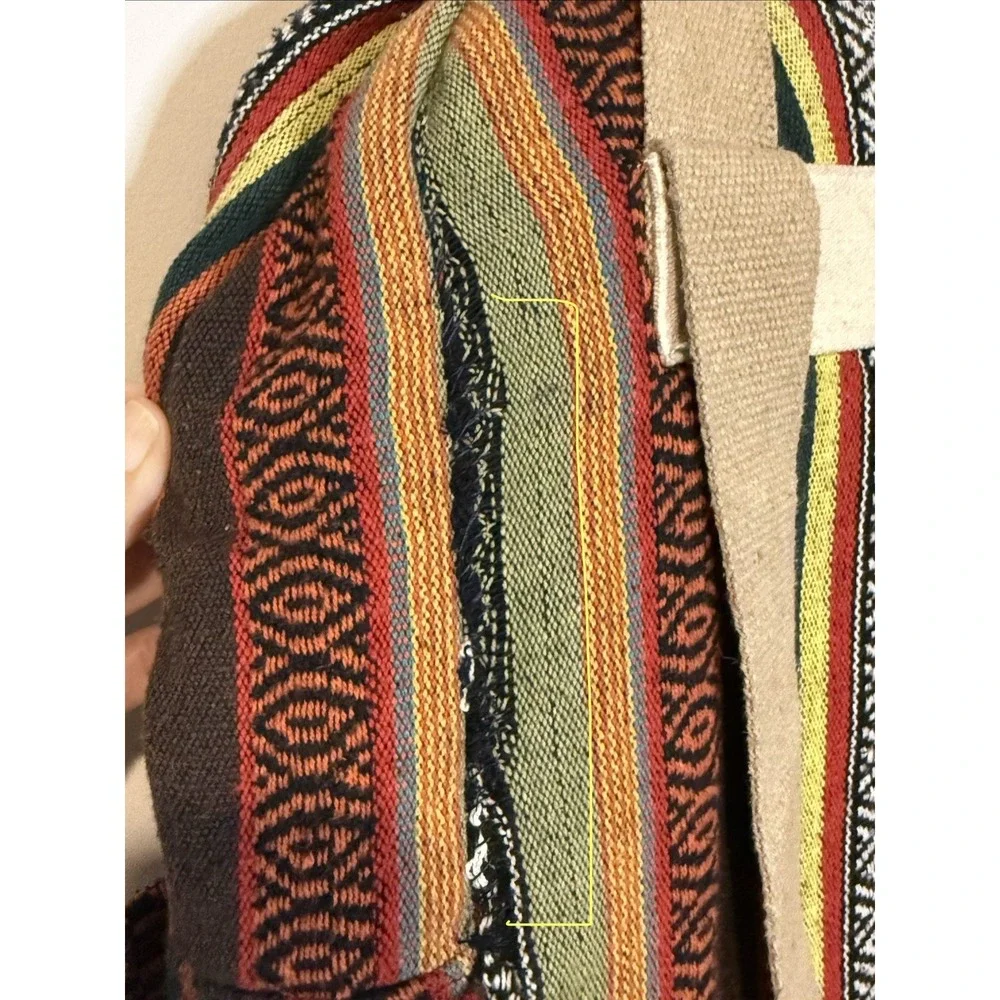 Earthbound Trading Co Indian Woven Style Back Pack 15 x17